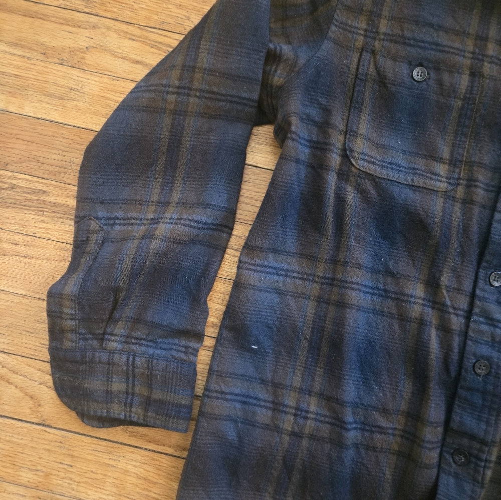 Pendleton Blue And Brown Plaid Button-Up Shirt Wo… - image 3